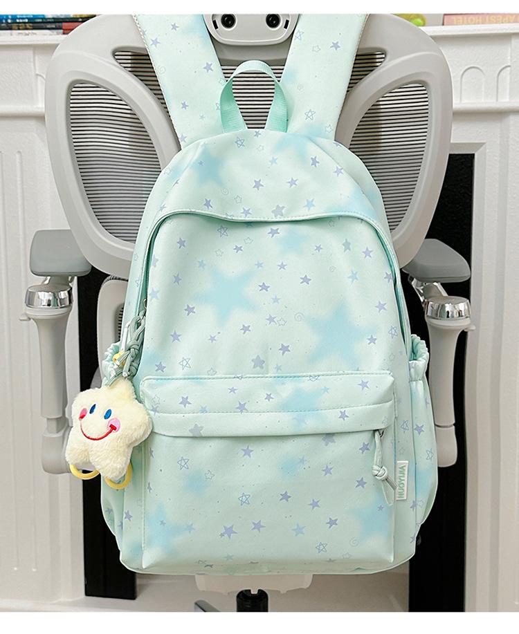 Schoolbag New Mori Ins High Value Fresh Sweet Cute Star Backpack Junior High School Students Lightweight Simple Backpack