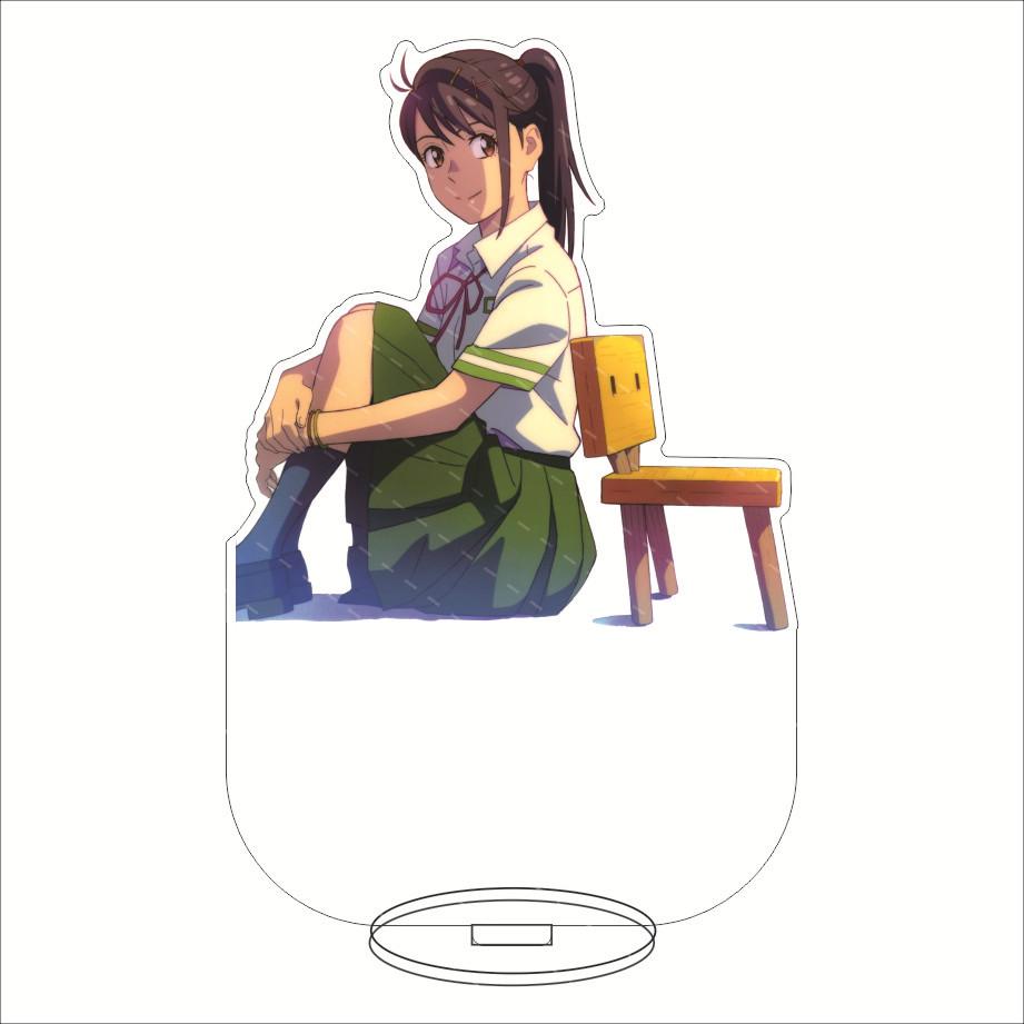 Anime Suzumeno Tojimari Suzume Movie Acrylic Stand Model Plate Decoration Desk Figure Display Girl Gift Artist Products Standee