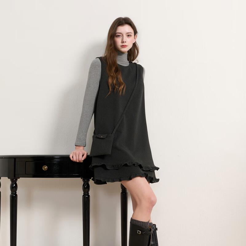 Sleeveless A-Line Mini Dress with Small Bag