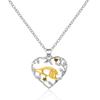 Mom Daughter Family Necklace Love You Forever Silver Color Heart Moon Pendant Zircon Necklaces Women Jewelry Mother's Day Gift