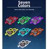 Suction Cup Mount LED Car Neon Lights Solar Powered RGB Car Heart-Shaped Light  Rear Window