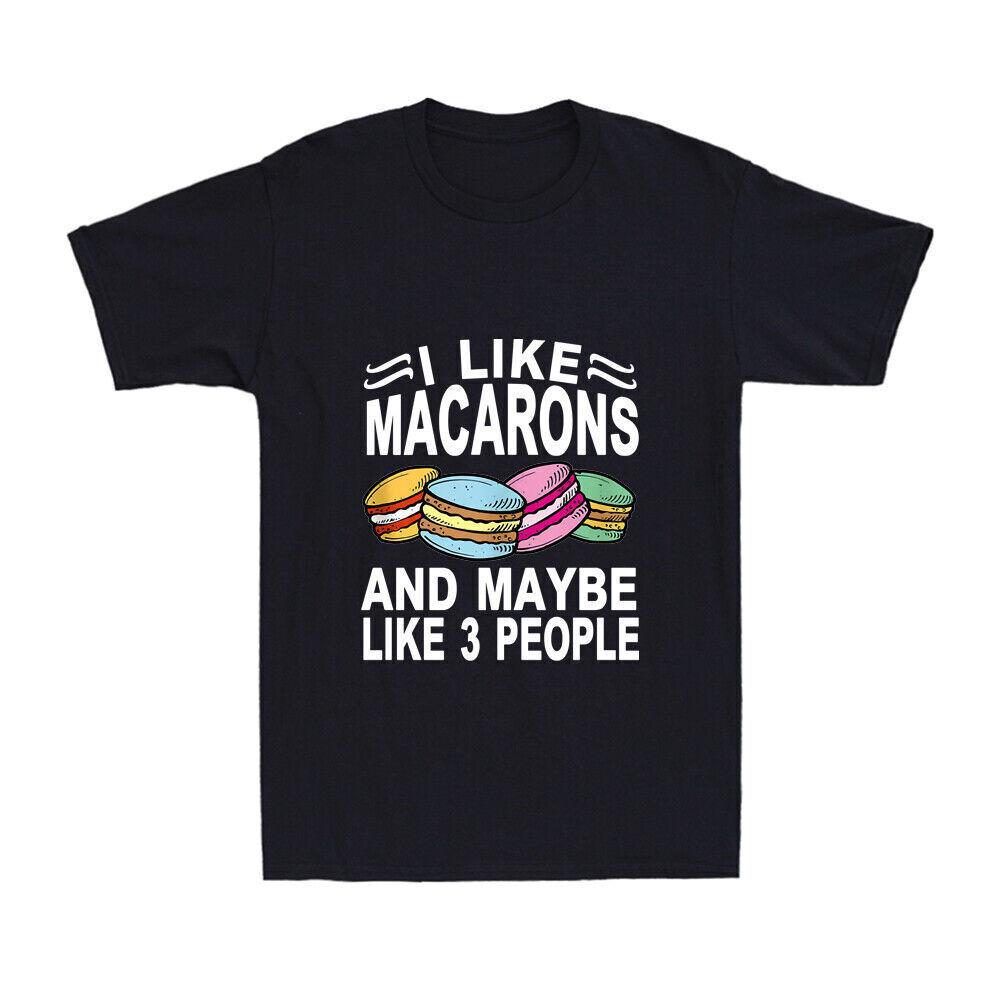 I Like Macaron And 3 People Funny Food French Dessert Macaron Men s T-Shirt XXXL
