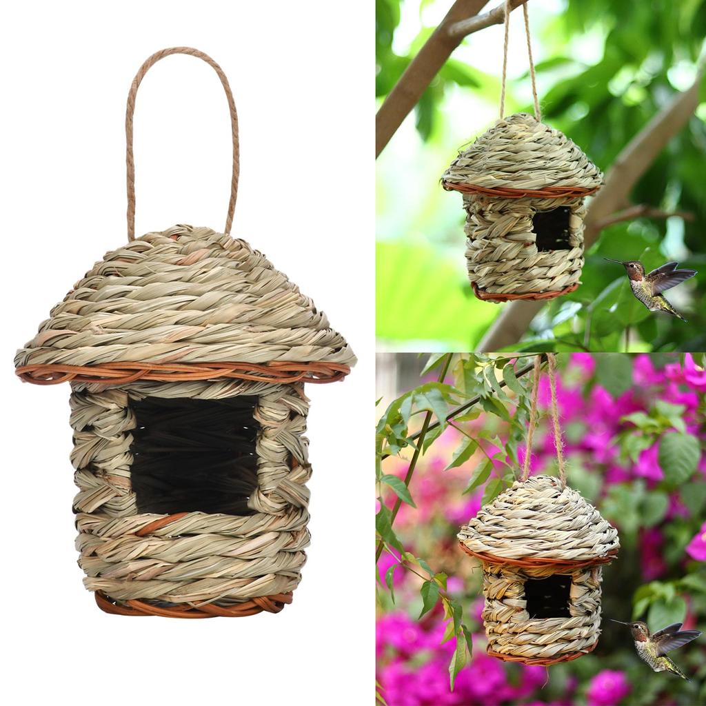 Bird Nest Cage Hummingbird Cage Toy Nest Nest Hummingbird Woven Hideouts Nest for Small Size Birds
