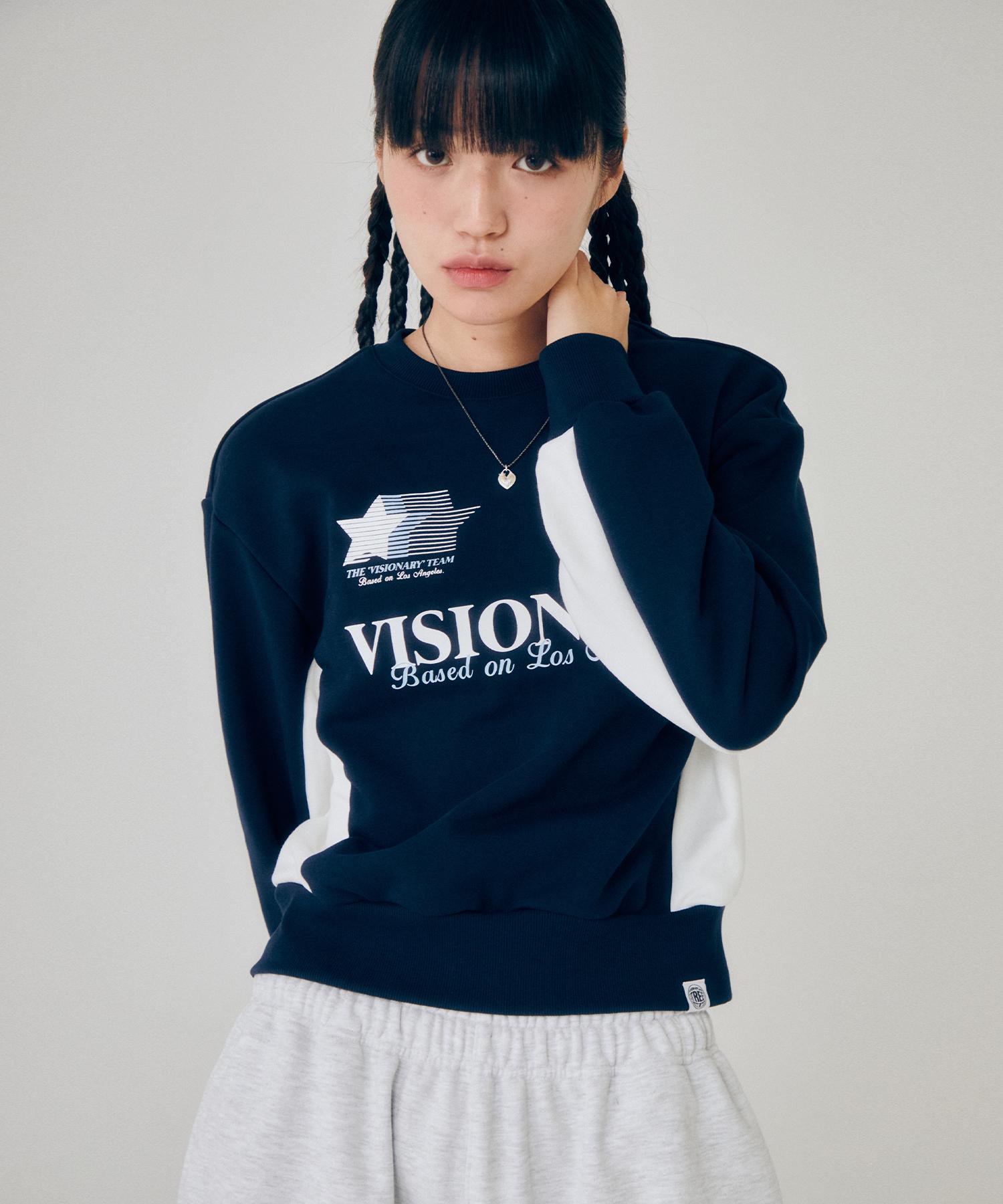 Vision Streetwear Vsw Укороченный Футбольный Свитшот Темно-синий Free