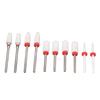 10pcs Nail Art Drill Bits Set Remove Nail Glue Stainless Steel Ceramic Nail Grinding Heads with