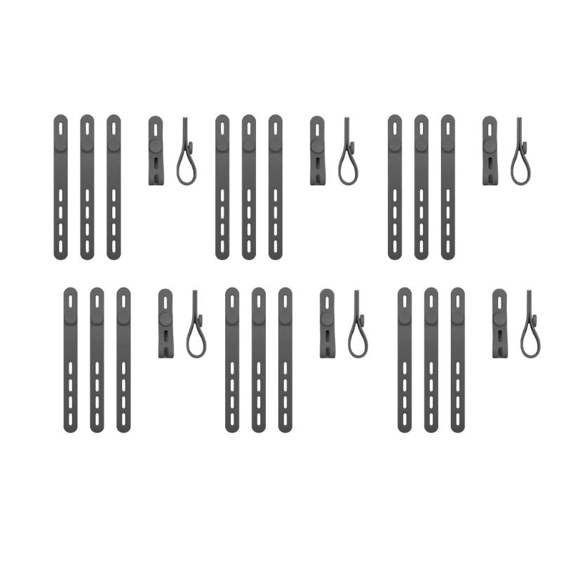 30Pcs Silicone Cable Ties Reusable Cable Management Organizers for Bundling and Fastening Cable Cords Wires Enduring