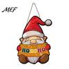 Christmas Gifts for Families Door Sign, Gnome Shape with Adjustable Hemp Rope, Vintage Hanging Decorative Signs Decoration Wall Signs, Home