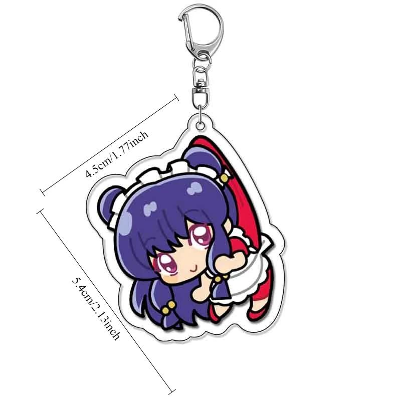 

Anime Ranma Tendou Akane Hibiki Ryoga Kawaii Keychain Cute Cartoon Keyring Bag Tag Accessories Trendy Gift