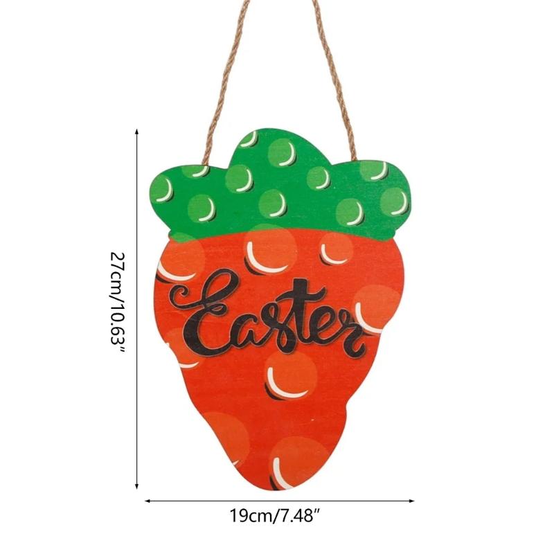 Hanging Sign Happy Easter Porch Welcome Sign for Door Wall Hanging Greetings Pendant Supplies Festival Adorment