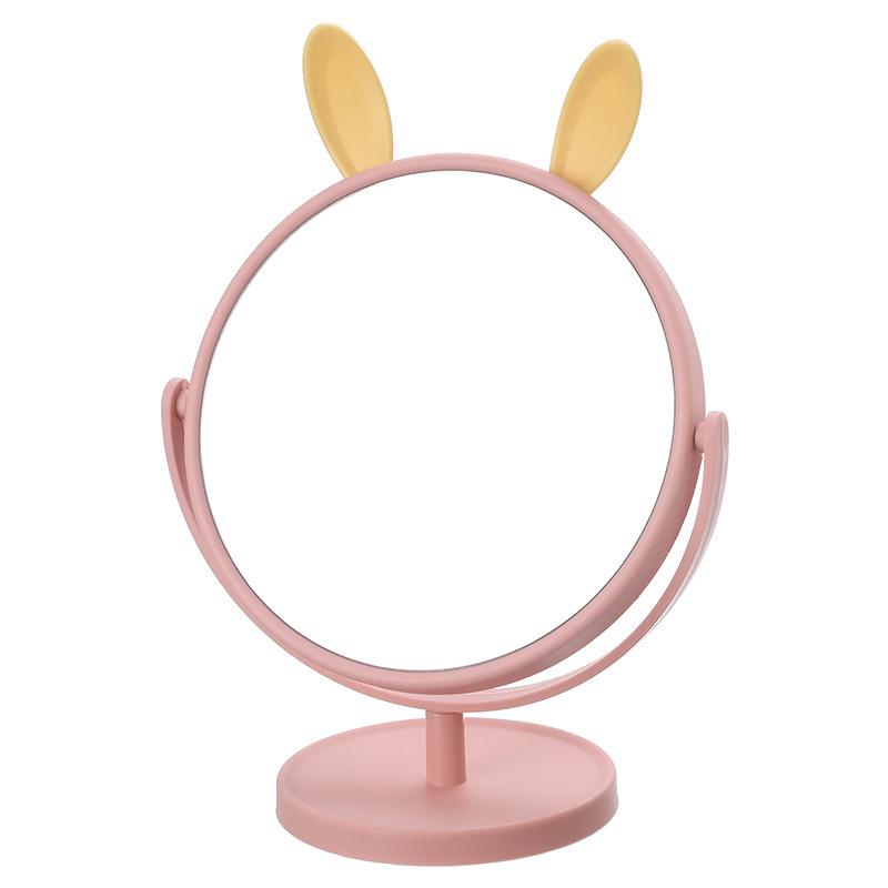 Cat Ear Desktop Makeup Mirror for Home, Student Dormitory, or Dressing Table - Princess Style