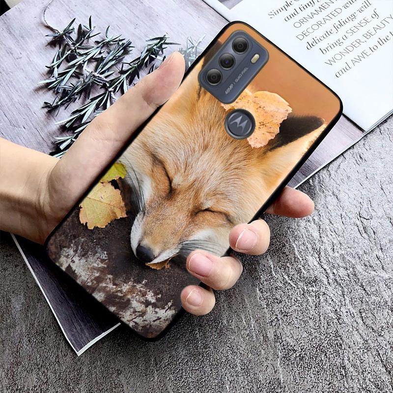 Niedliche Fuchs Handyhülle für Motorola Moto E7 Plus E32 E20 E40 Edge 20 Lite G22 G52 G20 G30 G100 G60 G50 G10 G Pure G Stylus