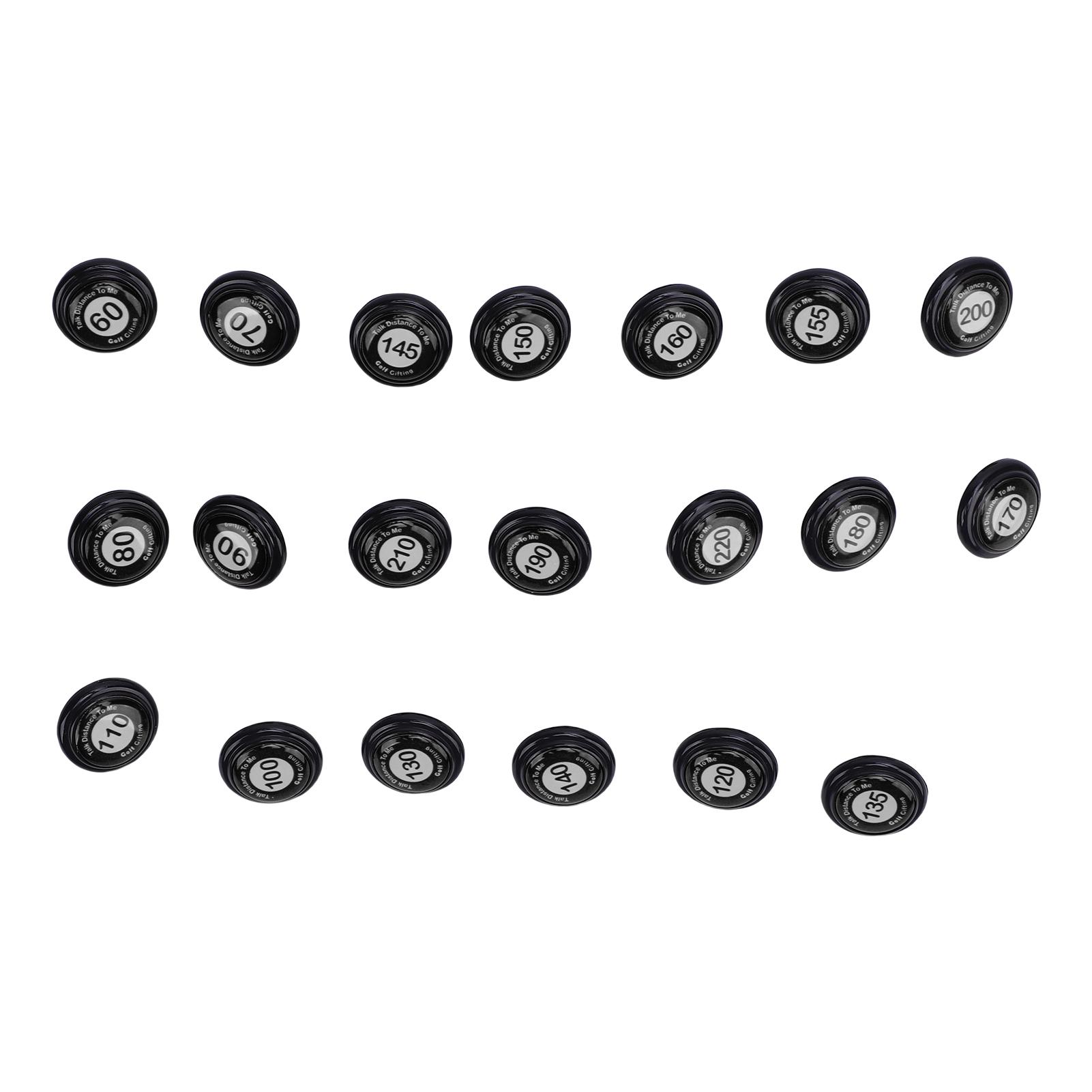 

20pcs Club Distance Markers Ball Position Markers Club Yardage Sign ABS for Outdoor Sports Black чёрный
