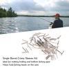 100 Pcs Single Barrel Crimp Sleeves Kit Corrosion Resistant Stainless Steel Crimp Sleeves Connector Kit for Fishing 1.4