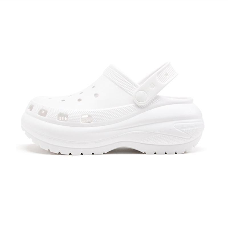 Klassiske utendørs hullsko for kvinner, høydeøkende, sklisikre, pustende strandsko