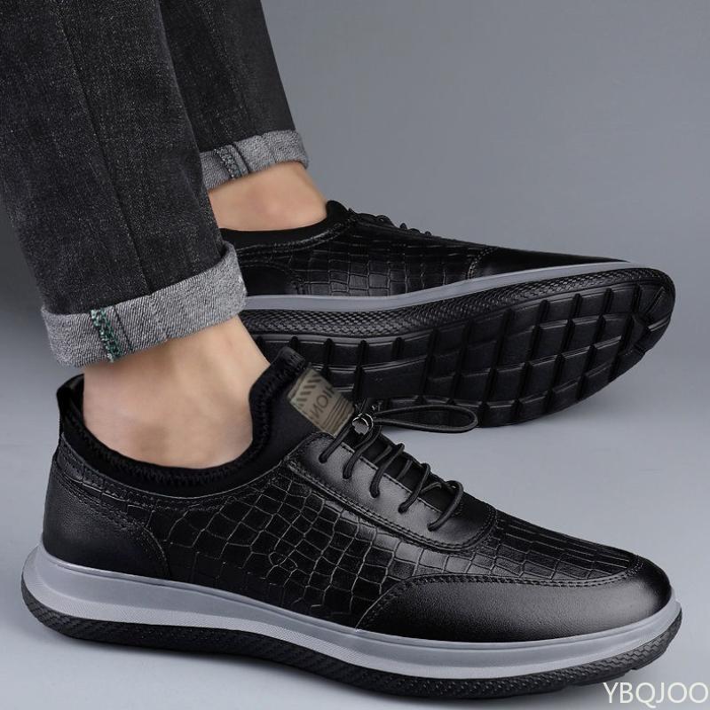 Trendy Casual Leather Shoes 2025 New Wear-resistant Soft Sole Anti Slip Sports Daily Casual Men's Shoes Sneakers Zapatos Hombre