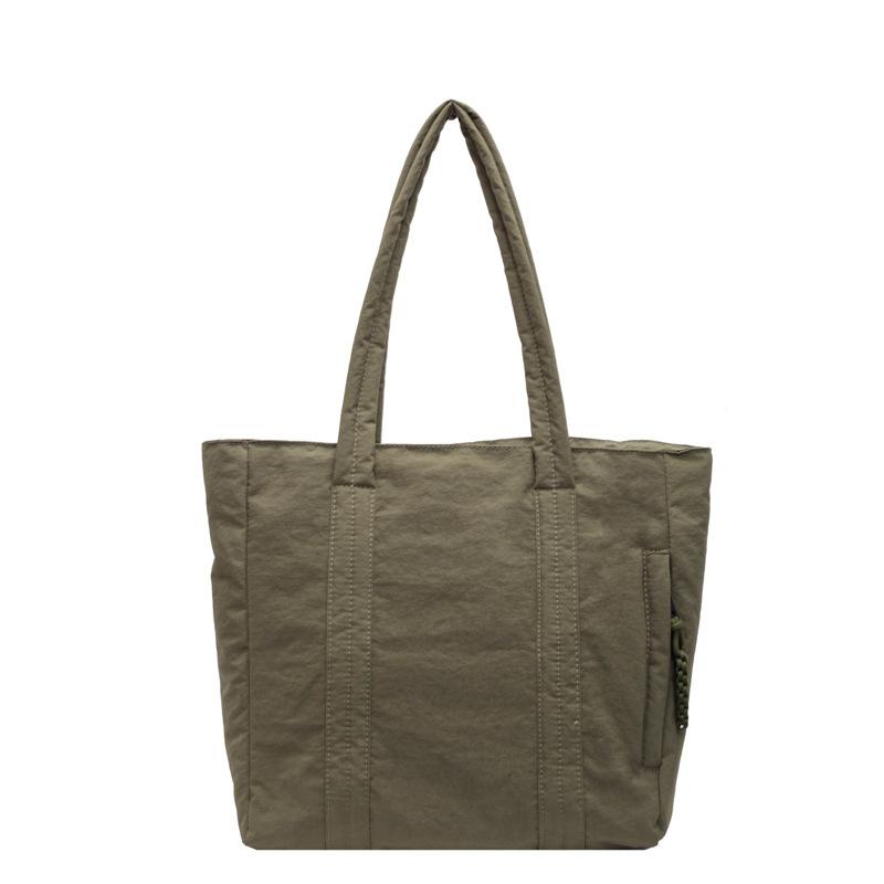 

New canvas cotton bag casual simple tote bag female versatile commuter students carry shoulder bag in class зелёный