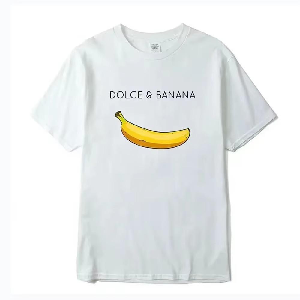 XIN YI Men's T-shirt High Quality 100% cotton Funny banana printing casual loose o-neck men short sleeve t-shirt male tees tops