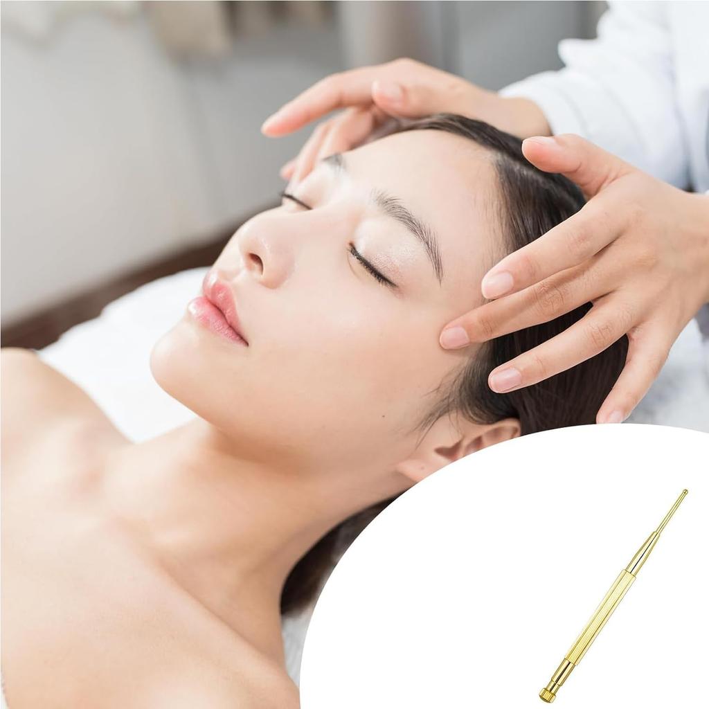 MZMSBAO Ear Acupressure Spring Acupressure Ear Acupressure Point Ear Acupressure Myofascial Massage Tool Stick, Knock-Type Stick, Locater, Spring-Type