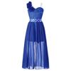 Vestito da Festa con Applicazione Brillante di Perline per Ragazze Tuta con Pizzo e Paillettes Romper con Sovrapposizione in Chiffon Vestito per Compleanno e Ballo di Fine Anno
