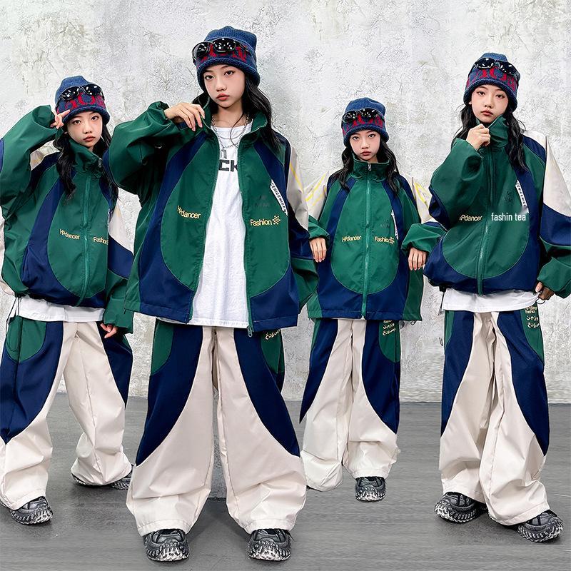 Kids' Trendy Hip Hop Street Dance Performance Costume Set