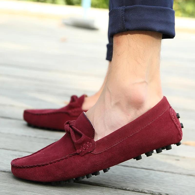 Fashion Men Flats New Fashion Driving Shoes Leisure Walking Casual Moccasins Boat Shoes Suede Leather Shoes Men Loafers Casual Footwear