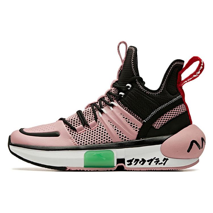 

Dragon Ball x Anta Cushioning Slip Resistant Abrasion Resistant Mid top Basketball Shoes Women s Black Pink 12941602-1 36.5