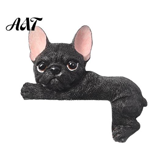 Creative Light Switch Ornament 3D French Bulldog Resin Cover, Cute Cartoon Dog Wall Socket Frenchie Room Decor Decor, Self-Adhesive Animal