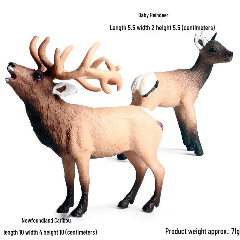 Cross-Solid Animal Simulation: White-Tailed Deer, Elk, Sika Deer Ornament - Christmas Toy Decoration