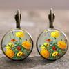 Fashion Earring Y2K Vintage Marigold Time Gem Flower Ear Buckle