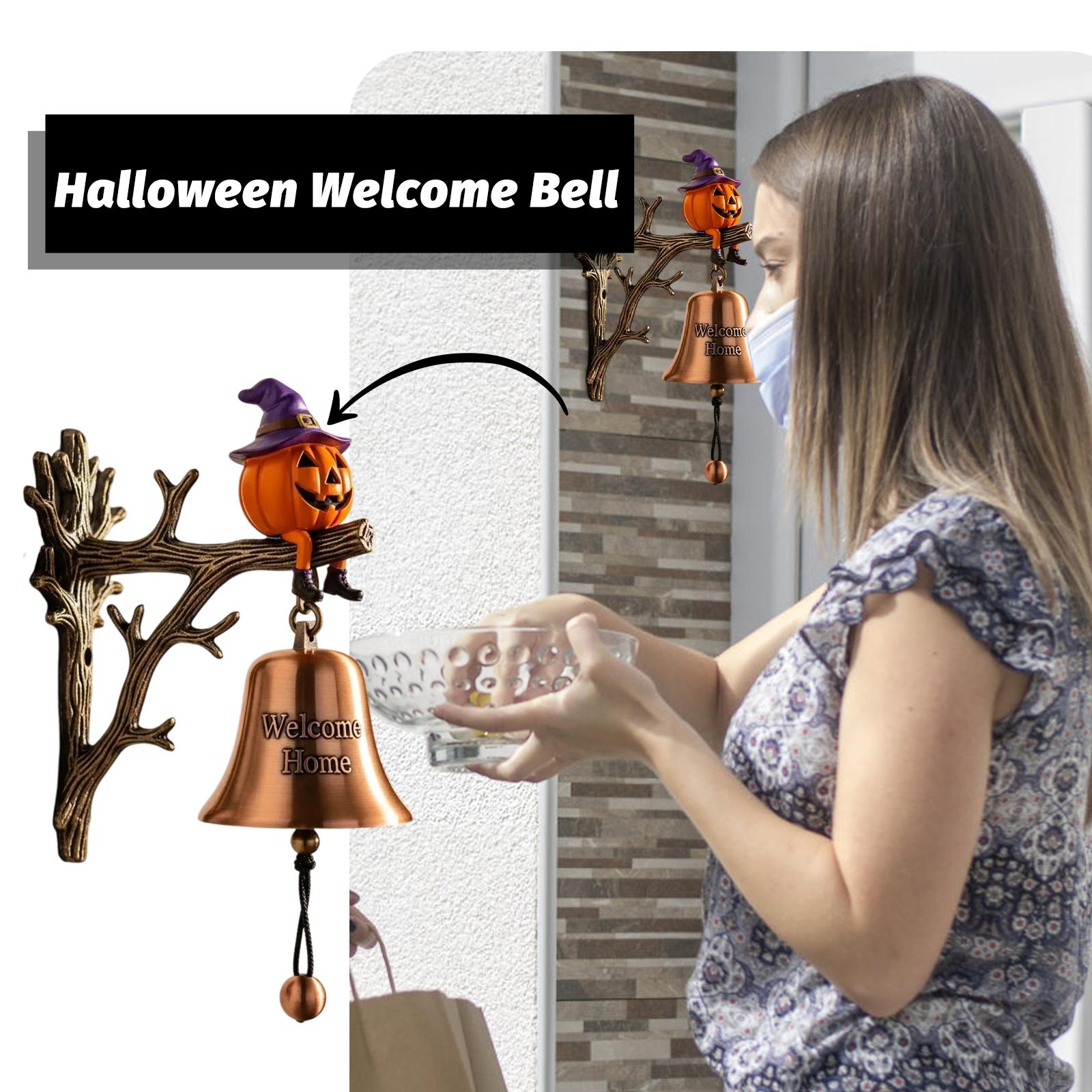 

Halloween Witch Pumpkin Welcome Bell One Size
