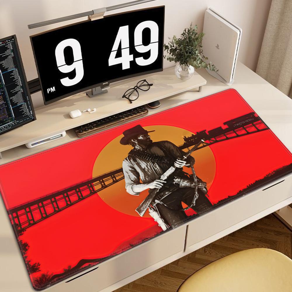 DeadR-Redemption Mouse Pad Cute HD Desk Pad Extended Gaming Keyboard Mats Large 90x40cm XXL Gamer Mousepad