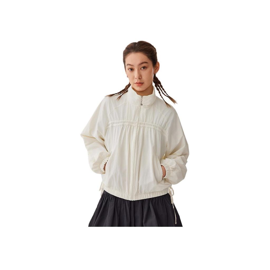 Skechers Fashionable Versatile Soft Loose Jacket Women Jackets Cotton-Candy-White L225W095-0074