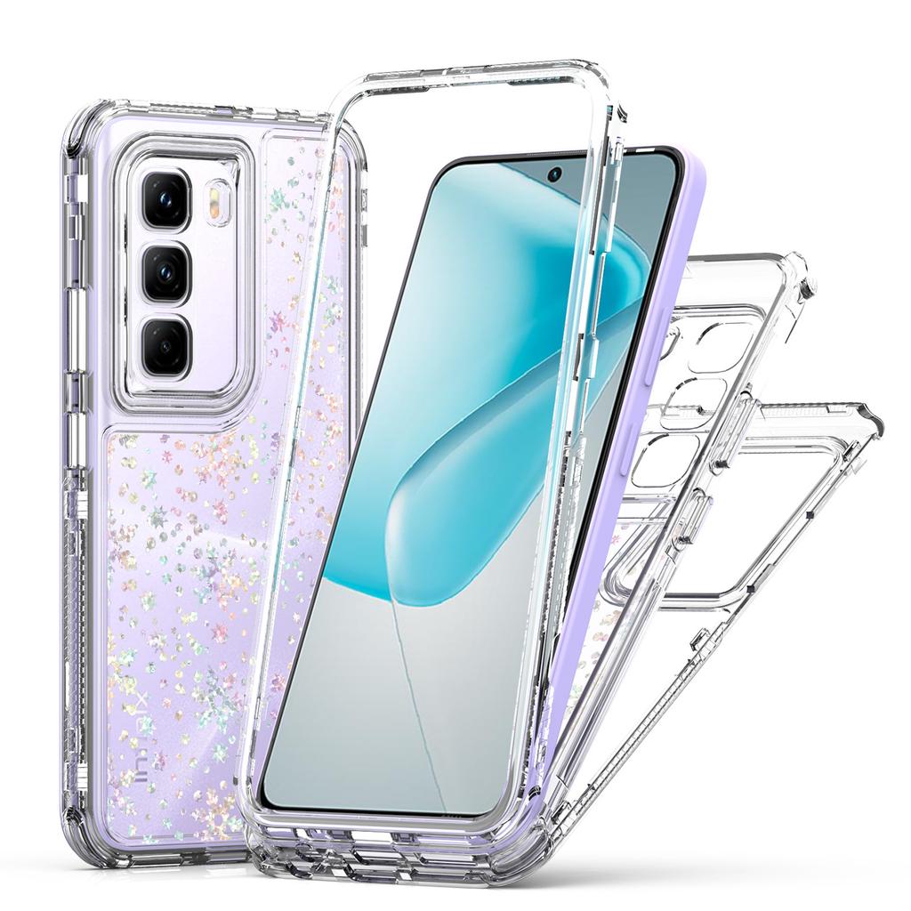 For Infinix Hot 50 Pro 4G Case Precise Cutouts Acrylic TPU Clear Phone Cover with Laser-printed Film