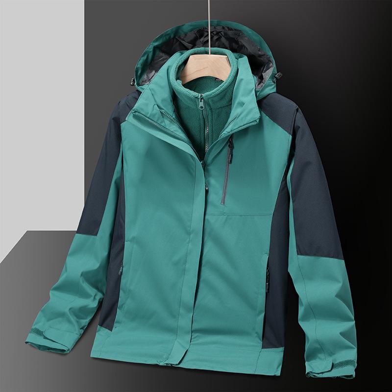 Jacket 3-in-1 Womens Mountaineering Jacket Wind Resistant and Water Resistant Removable Fleece Liner Outdoor Activity Jacket