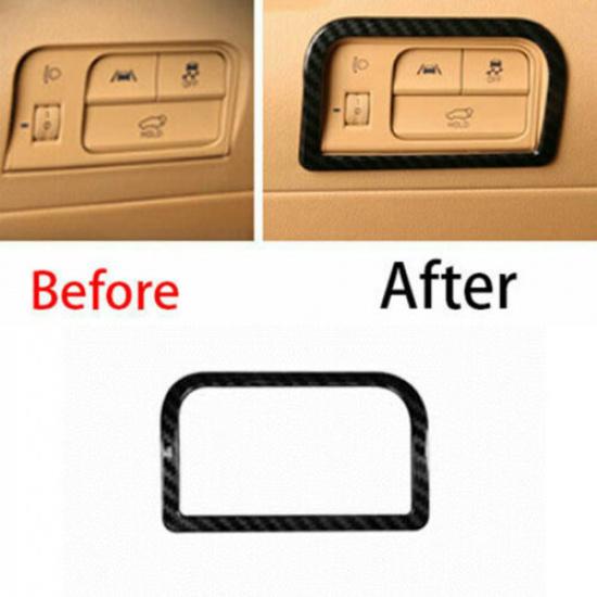 For KIA Sorento 2021-2024 Carbon Fiber Front Headlight Button Switch Cover Trim