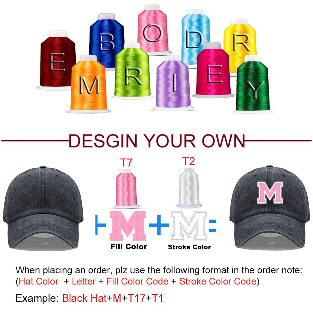 Personalized Custom Baseball Cap Embroidery Bicolor Letter Dad Hat Soft Washed Cotton Fashion Caps Men Women