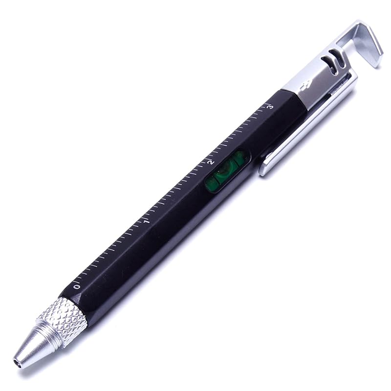

Goods Land [ 2color ] 6in1 multifunctional ballpoint pen driver level caliper scale Ballpoint pen with screwdriver smartphone stand GD-TAKIPEN-BK