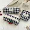 Plaid Cosmetic Bag for Women Christmas Gift Travel Makeup Organizer Portable Storage Pouch Autumn Winter New Style
