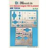 Dan Models Scale Military Aircraft Nationality Markings Etching Hobby Painting Tool DAN72534 1/72 U.S. 1943-Present Stencil, (Airplane)
