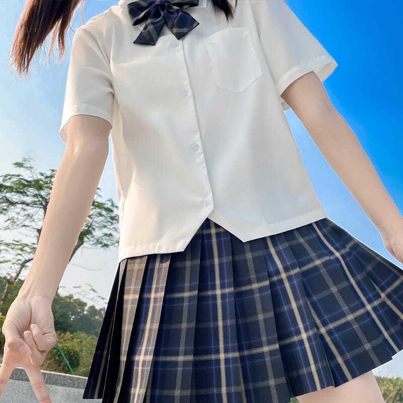 Original JK Summer Short Sleeve Milk White Shirt - Versatile Japanese Uniform Top
