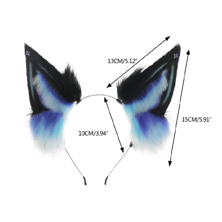 Masquerades Party Costume Hairhoop Girl Beast Ear Headband Ethnic Hair Ornaments