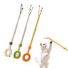Retractable Cat Teaser Stick Adjustable Cat Massager Stick Cats Interactive Toy