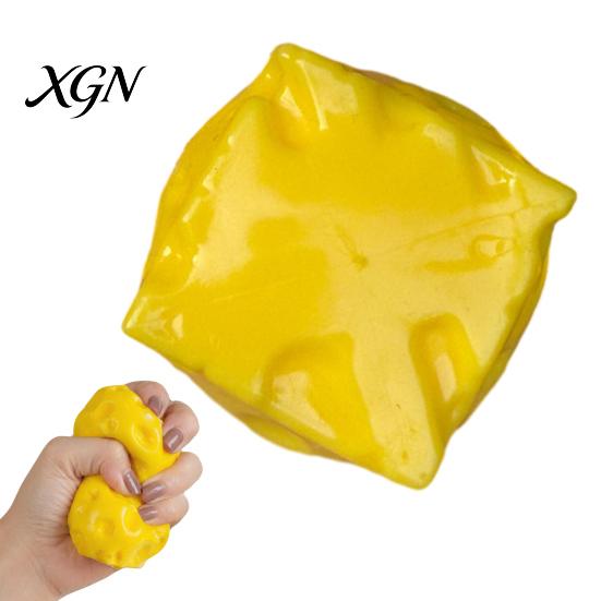 Shapeable Cheese Toy Squeeze Toy, Anxiety Relief Triangle Sensory Cube Pinch Slow Rising Home Office Relaxation Tool Soft Stress