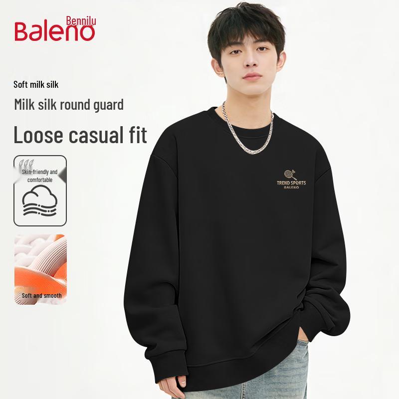 Baleno Men s BNL Badminton Graphic Crew Neck Pullover Hoodie XL