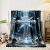 Celestial Cross Angel Blanket  Printed Blanket for Living Room Bed Couch lunch break Soft Cozy Blanket for Friend's festival Gift