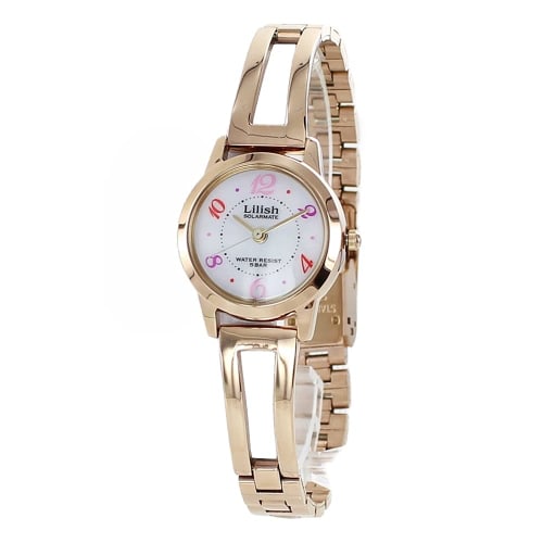 

Женские солнечные часы-браслет Citizen Lilish (нет. 3 Розовое золото H067-902)