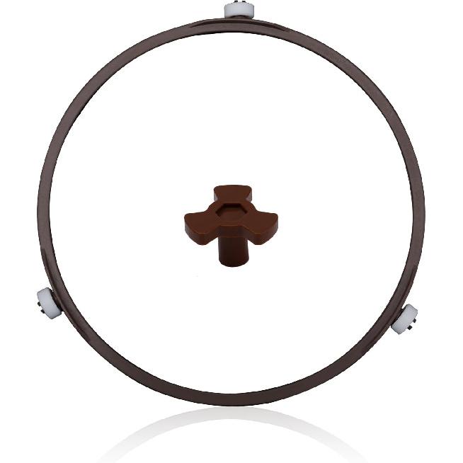 Microwave Turntable Ring, 7in Premium Rubber Microwave Oven Tray Roller Ring Spinner Replacement Parts with Rotating Core Ideal Support Holder for