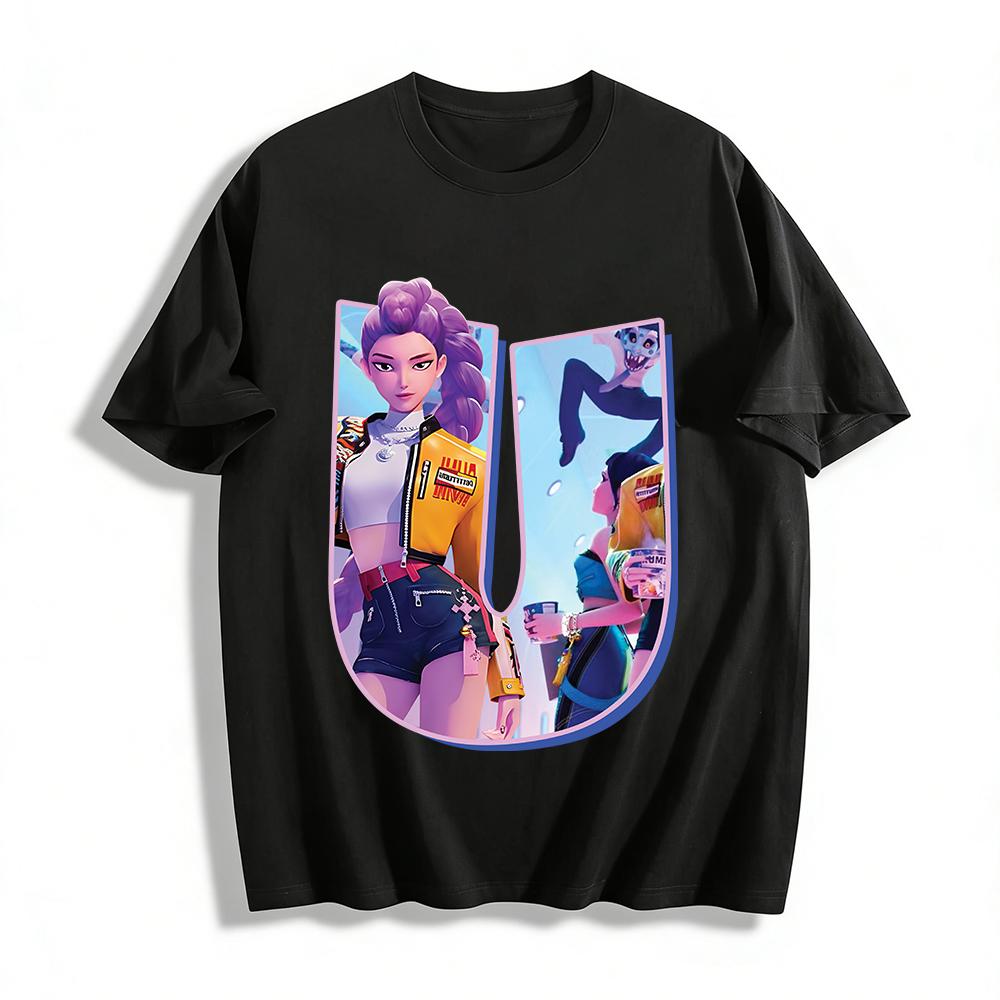

Virtual Girl Group Print Casual Top Trendy Loose Fit Unisex T-Shirt For Daily Wear Pure cotton T-shirt XXS