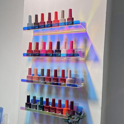 2 Pezzi Mensole Galleggianti in Acrilico Scaffali Espositivi da Parete Robusti Portanti Colore Arcobaleno Organizer da Parete