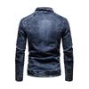 New denim autumn and winter velvet retro denim jacket men's trendy Korean style slim work jacket